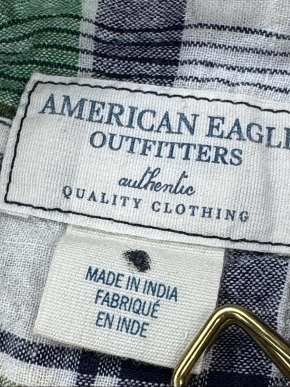 American Eagle Madras Plaid Patchwork Balloon Skirt Bubble Hem w/ Belt Size 6 - Picture 6 of 9